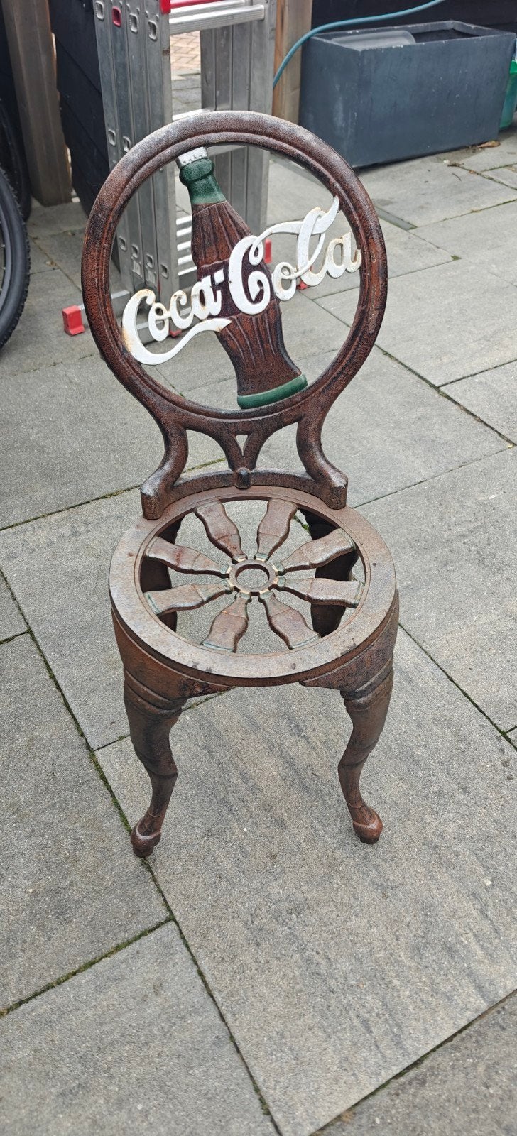 Vintage Gietijzeren Coca-Cola Stoel, Ophalen