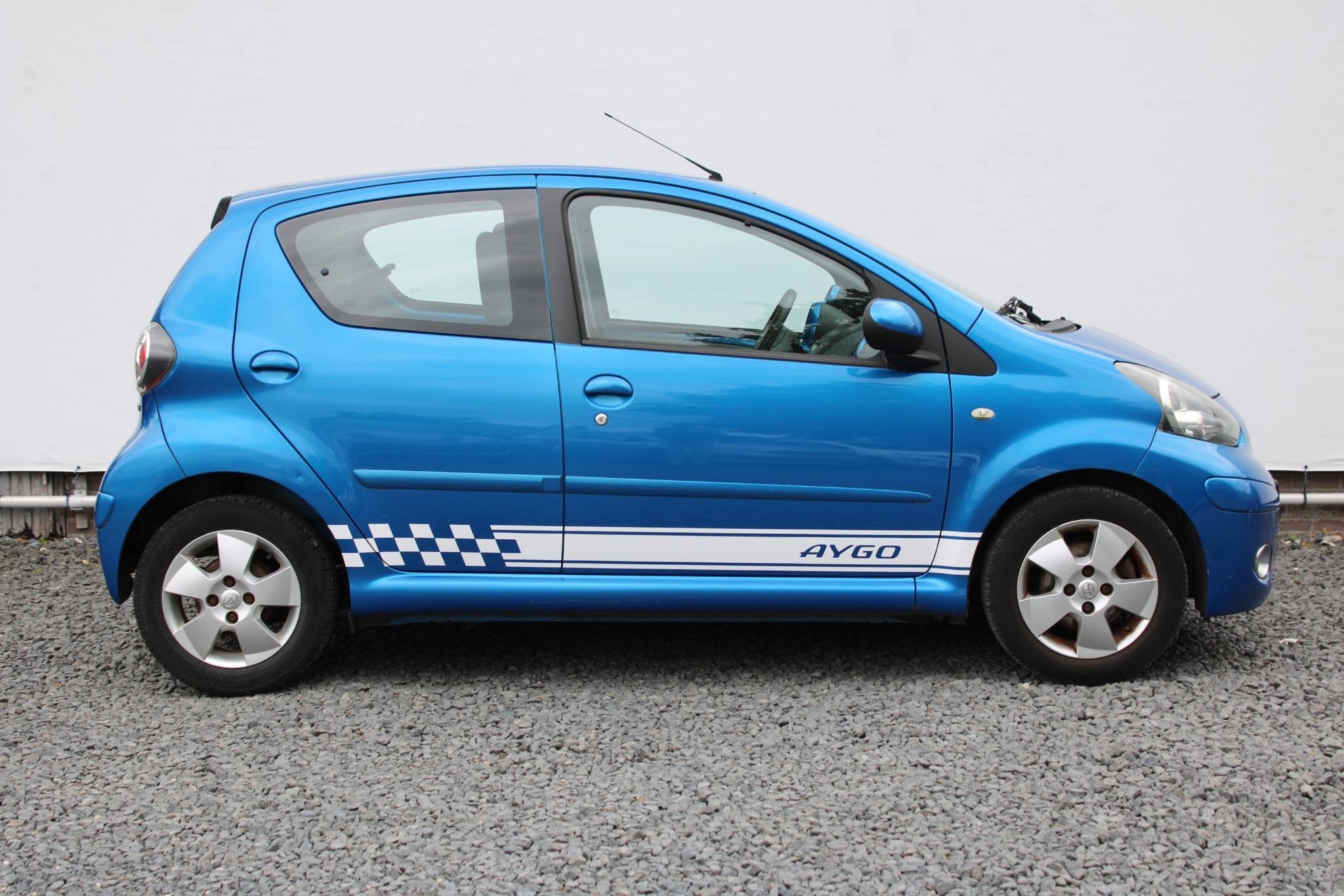 Toyota Aygo 1.0-12V Dynamic Blue 2e Eig. met Airco, Voorwielaandrijving, Stof, Gebruikt, 68 pk