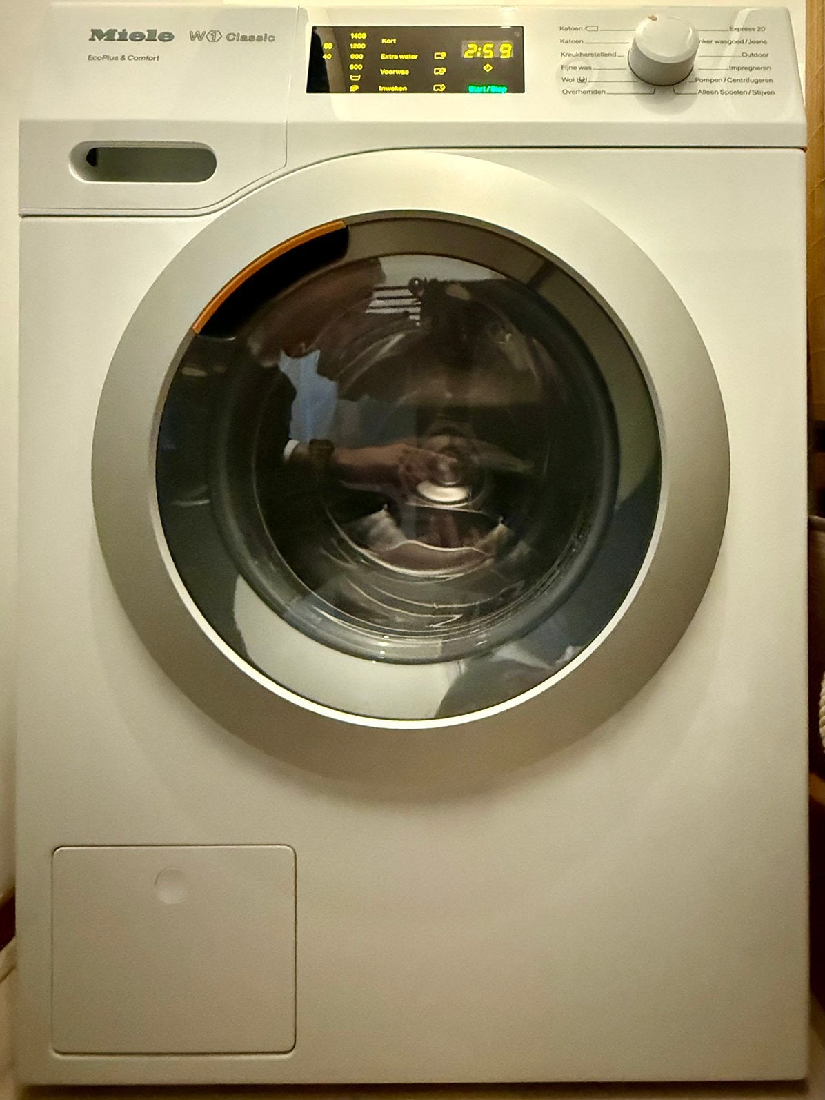 Miele 8kg WDD030 WCS EcoPlus&Comfort W1 Classic, 1200 tot 1600 toeren, Gebruikt, 8 tot 10 kg, Energieklasse A of zuiniger