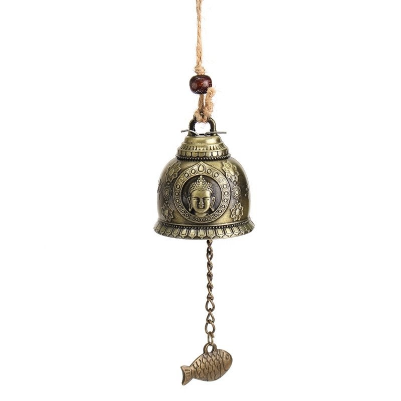Buddha Windgong / Wind Gong Bel Beeld Vis Decoratie Boeddha, Tuin en Terras, Verzenden, Nieuw