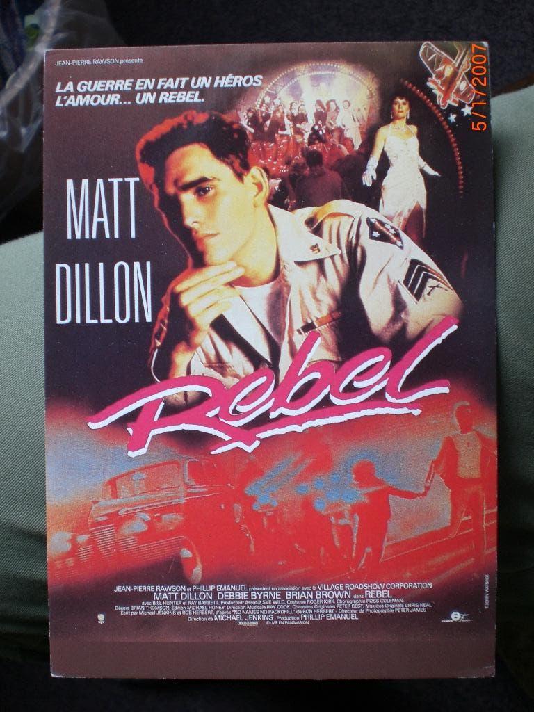 kaart Matt Dillon in 'Rebel, Ophalen of Verzenden, 1980 tot heden, Ongelopen, Sterren en Beroemdheden