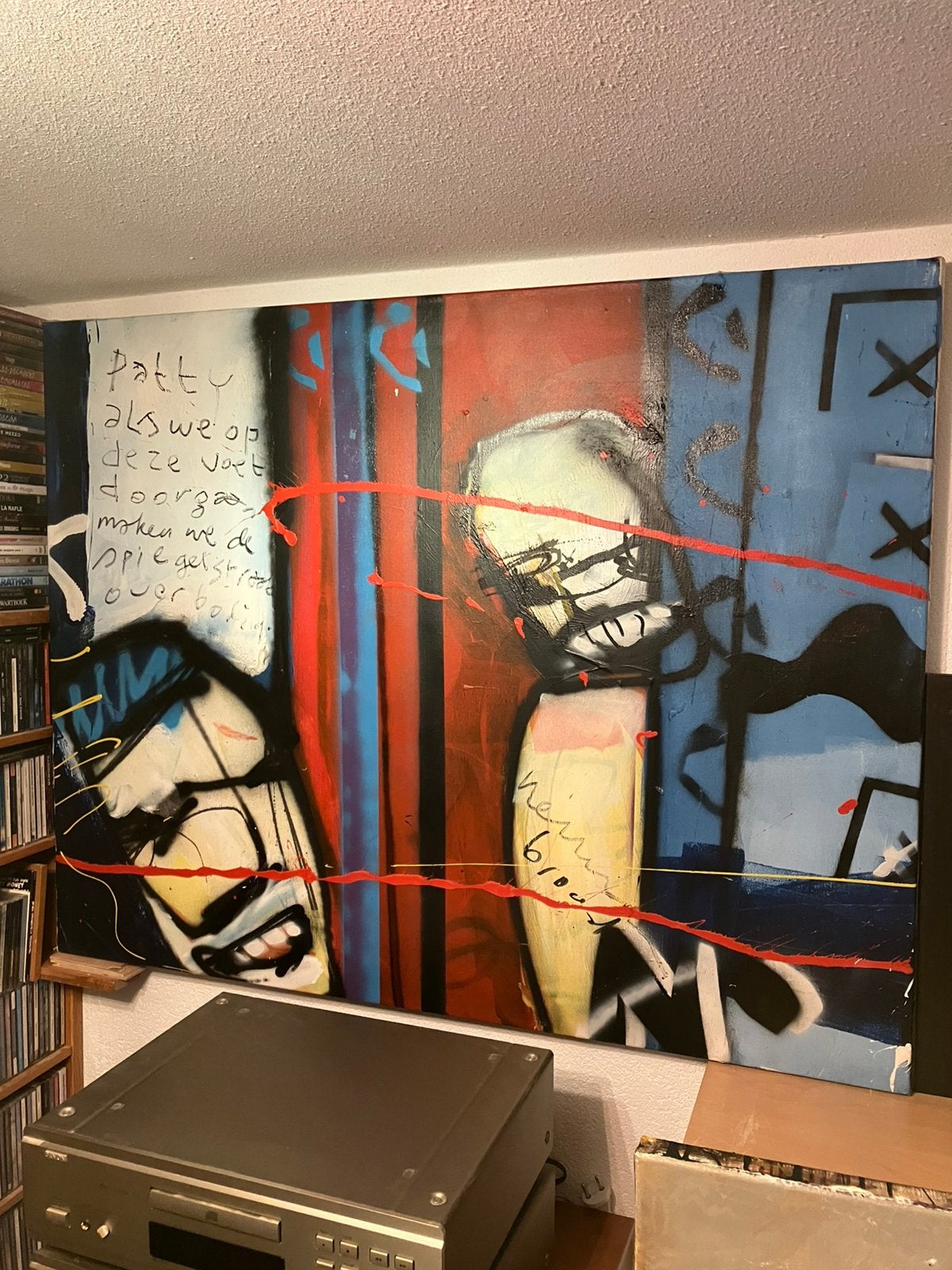 Orgineel ! Acrylverfschilderij Herman Brood - Patty, Antiek en Kunst, Ophalen