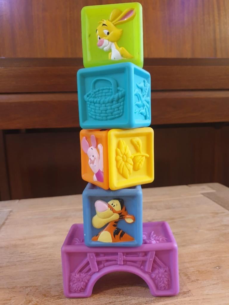6 zachte grote Winnie de Poeh blokken van Mattel, Disney, Ophalen of Verzenden, Zo goed als nieuw, Overige typen
