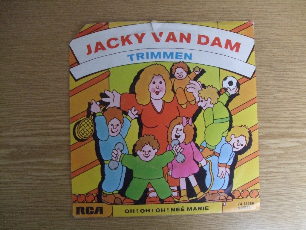 JACKY VAN DAM     TRIMMEN / OH! OH! O! NEE MARIE, Cd's en Dvd's, Vinyl Singles, 7 inch, Ophalen of Verzenden, Zo goed als nieuw