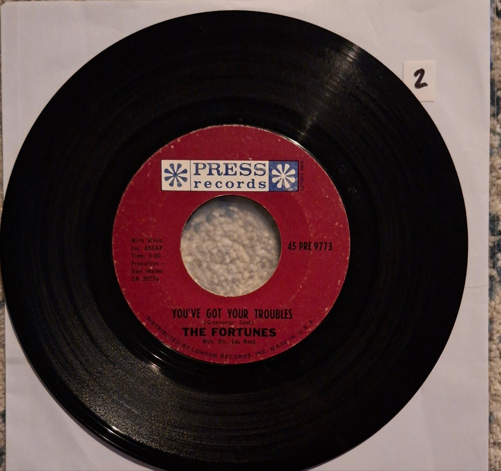 The Fortunes - You've Got Your Troubles (7 inch vinyl), Cd's en Dvd's, Gebruikt, 7 inch, Ophalen of Verzenden, Pop