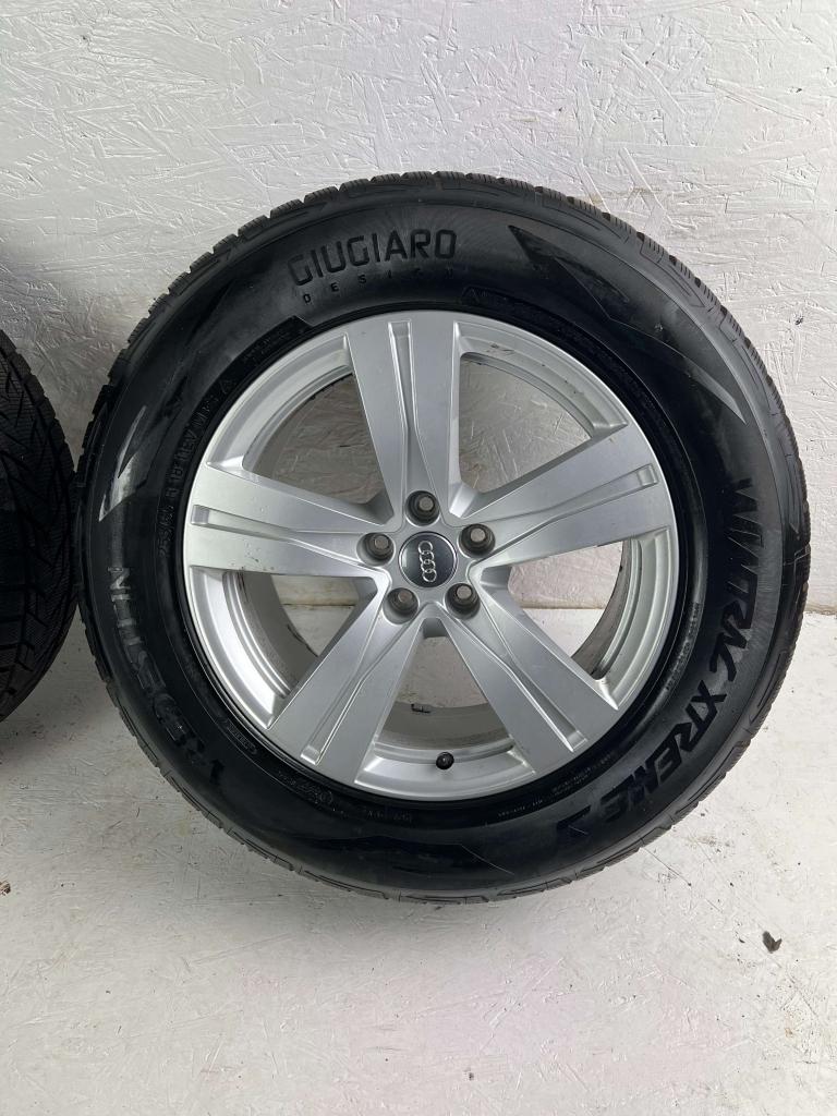 Originele Audi Q7 Q8 velgen 18" 5x112 winterset 8mm! M+S, Auto-onderdelen, Niet ingevuld, 18 inch, Gebruikt, 255 mm