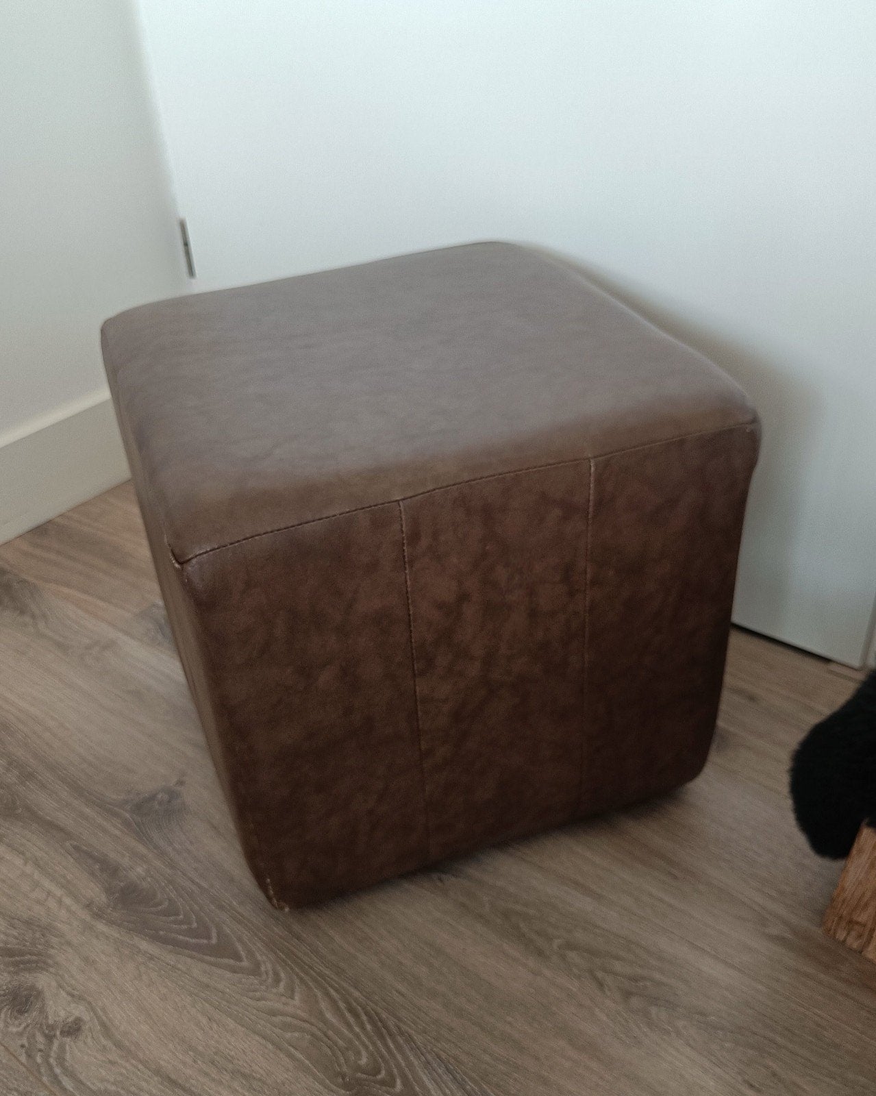Bruine poef, Ophalen, Overige materialen, Minder dan 50 cm, Gebruikt