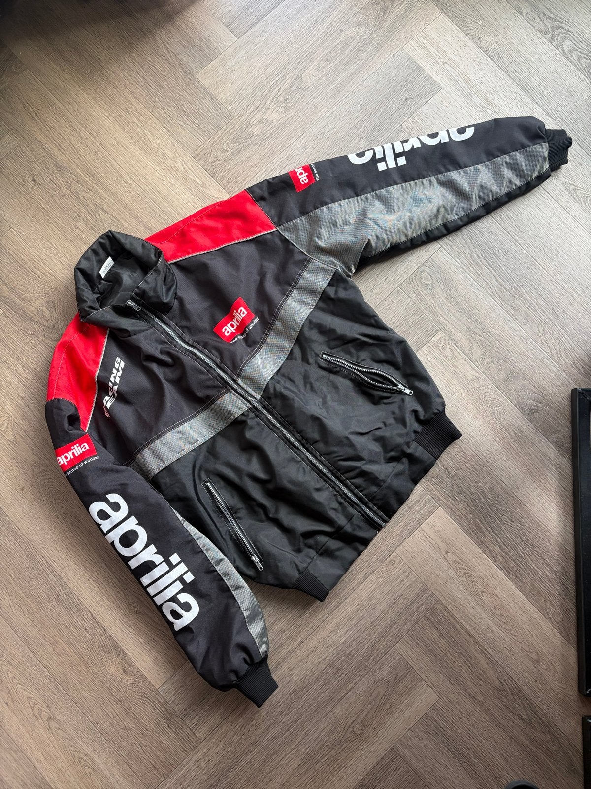 Aprilia Racing Jas - Zwart, Rood, Grijs, Ophalen of Verzenden, Tweedehands, Heren, Jas | textiel