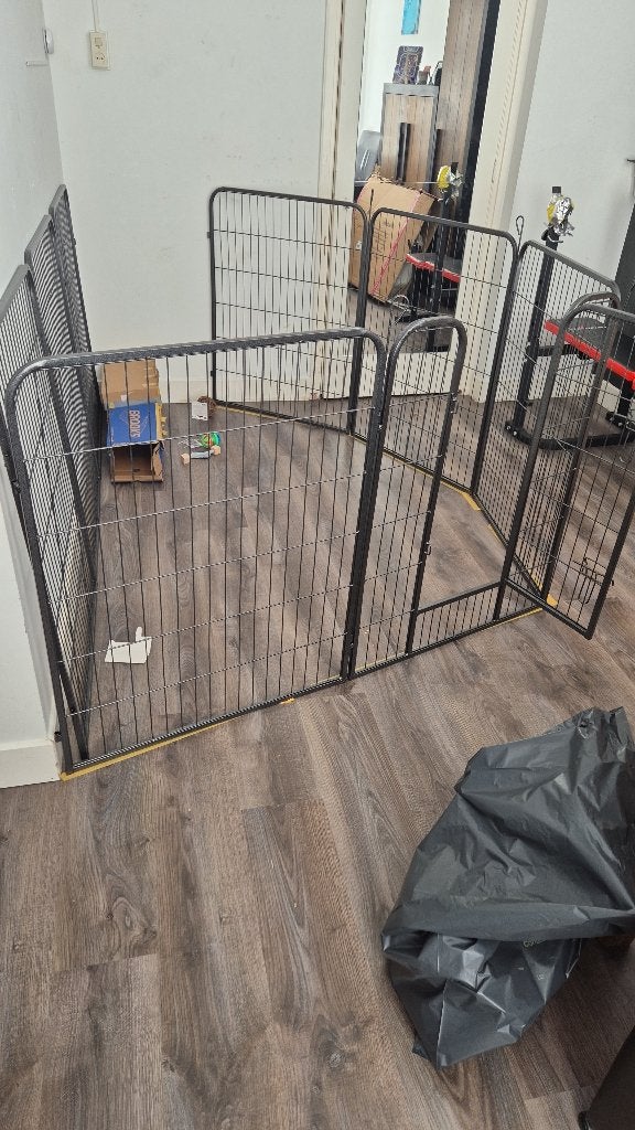 Pupy Ren met opberg tonnen voer.etc, Dieren en Toebehoren, Ophalen, 110 cm of meer, Zo goed als nieuw, 90 cm of meer