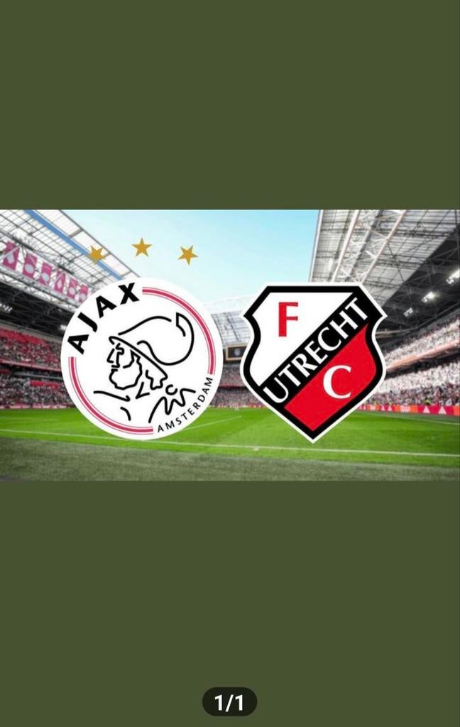 Ajax-utrecht f.side, Tickets en Kaartjes, Seizoenskaart, Drie personen of meer, Mei