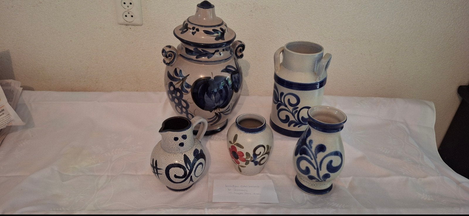 Vintage Knödgen Eifel Keramiek Set - West-Duitsland, Ophalen