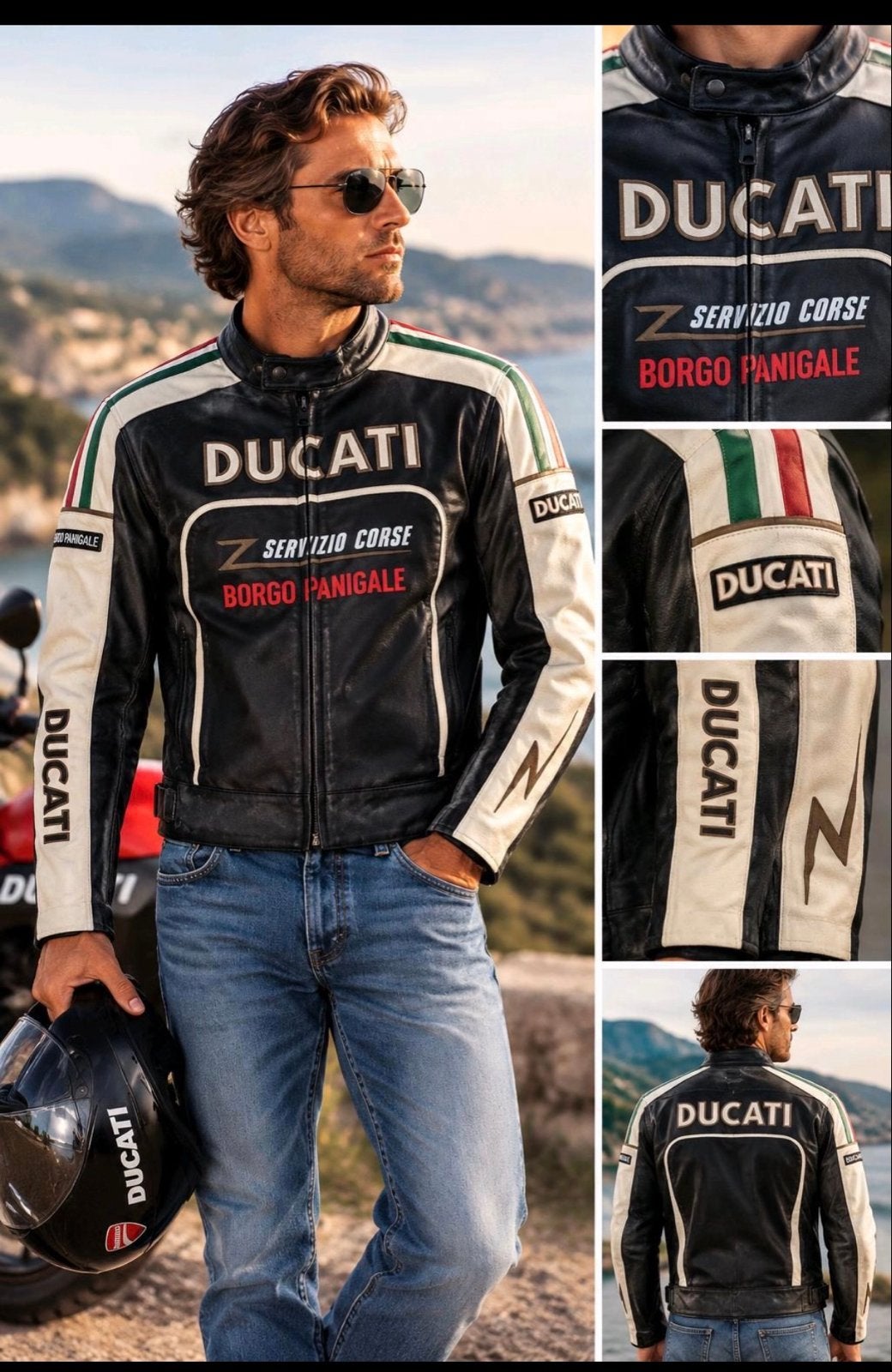 Ducati Leren Motorjas - Heren XL / Dames 36/38, Ophalen of Verzenden, Tweedehands, Dames, Jas | leer
