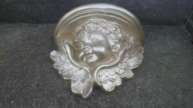 wandconsole verguld engel cherubijn wandplankje wandschapjeR, Ophalen of Verzenden