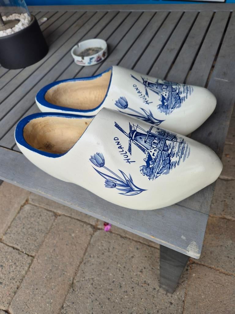 Hollandse klompen maat 44/28cm - Zo goed als nieuw, Ophalen of Verzenden, Zo goed als nieuw, Wit, Klompen