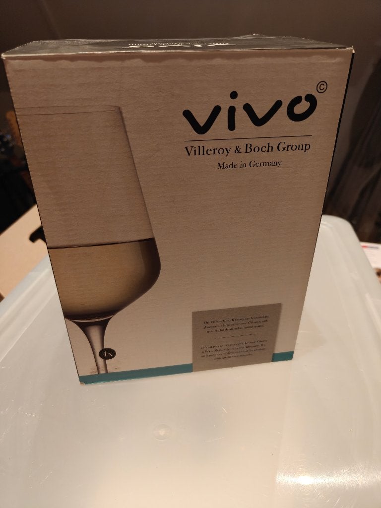 Vivo witte wijnglazen, Huis en Inrichting, Keuken | Servies, Ophalen, Glas of Glazen, Nieuw, Glas