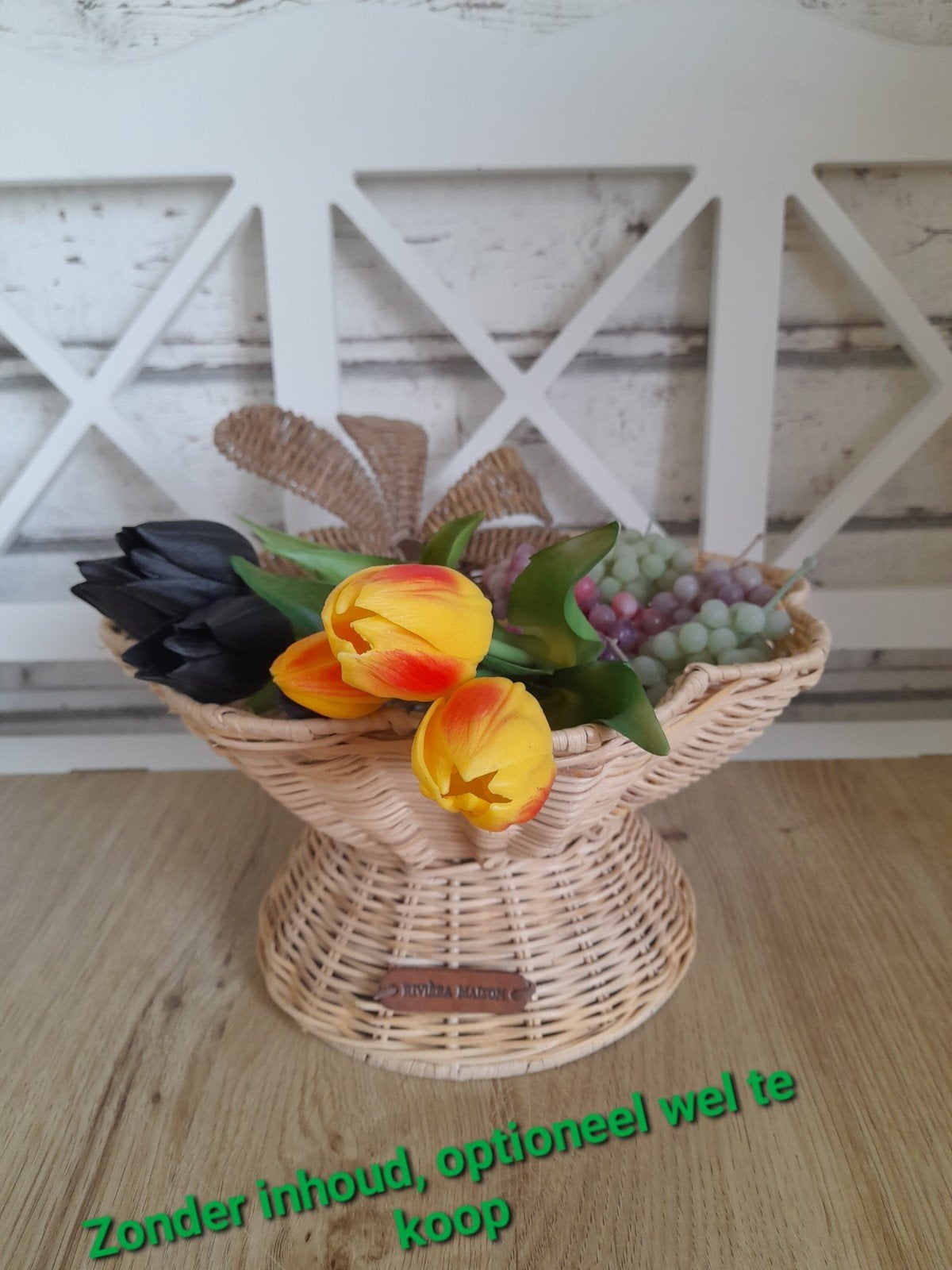 rattan benoa bowl mand/fruitschaal riviera maison, Verzenden, Riet