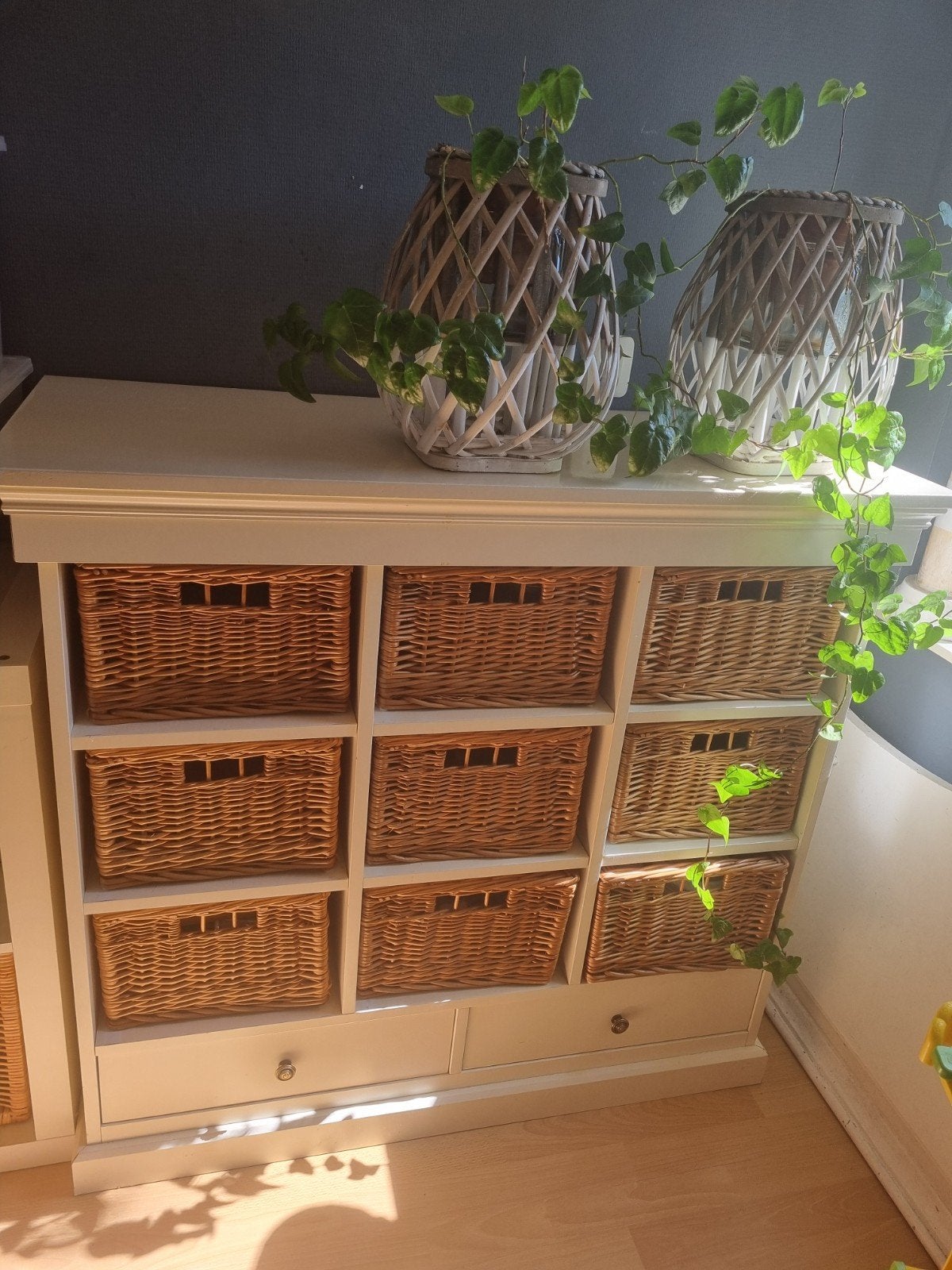 Dressoir schoenenkast ladekast rieten manden 2 lades, Ophalen