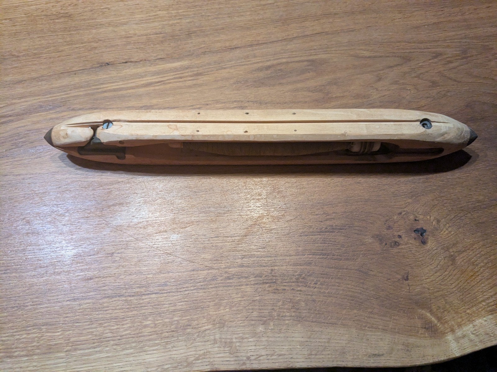 spoel voor weefgetouw, Ophalen