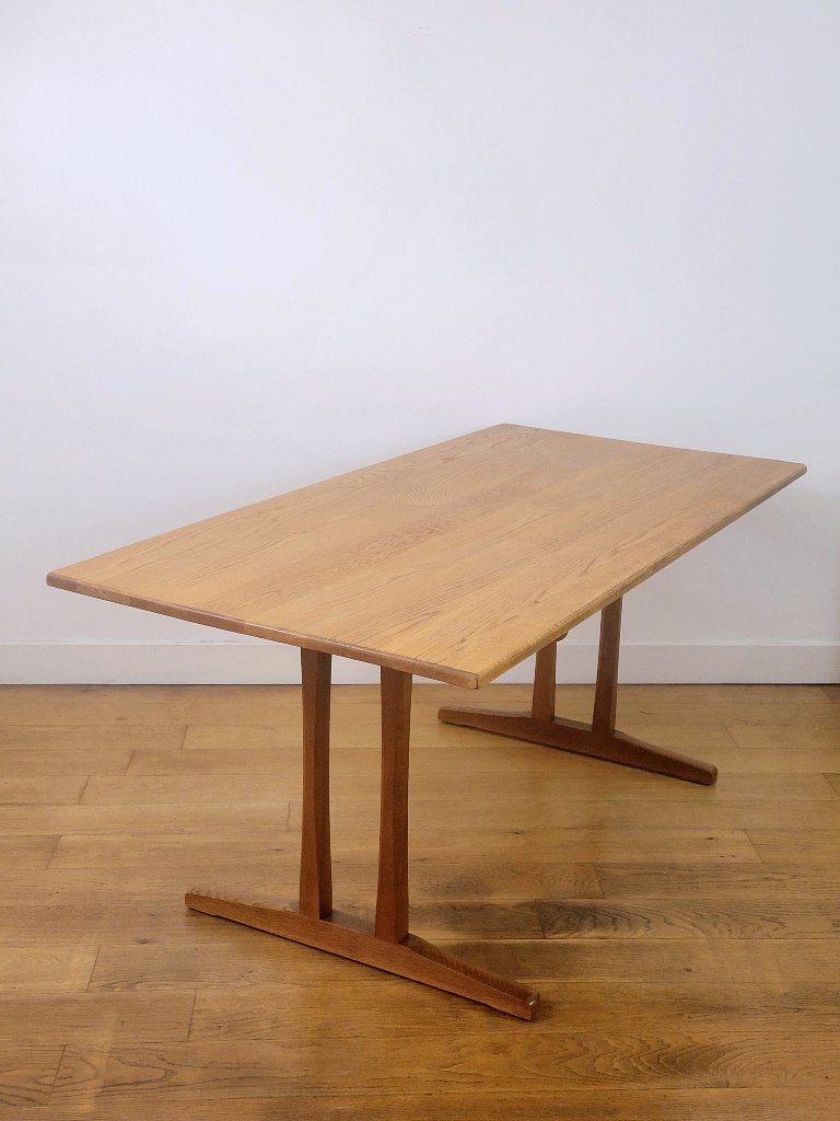 Vintage Børge Mogensen C18 Shaker tafel voor FDB, Huis en Inrichting, Tafels | Eettafels, Gebruikt, Eikenhout, Vijf personen of meer