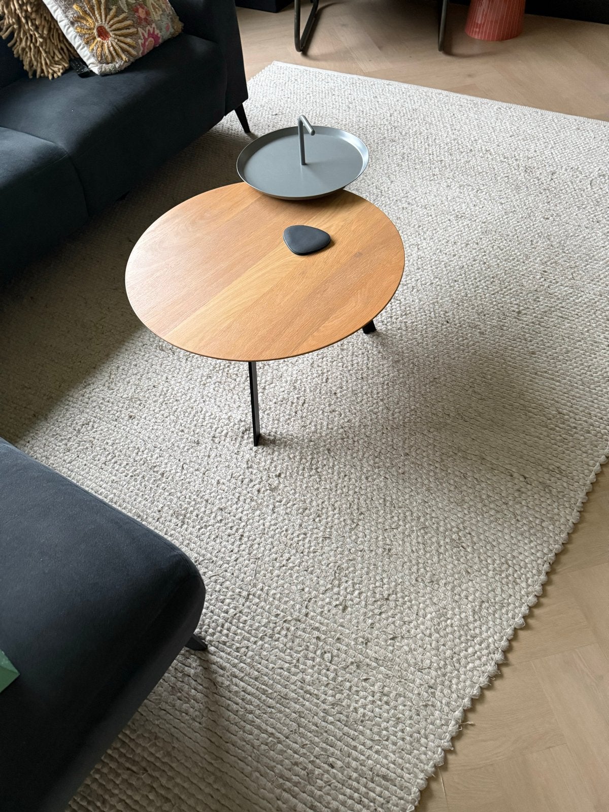 Wollen vloerkleed Volero - 200x300 cm - creme / grijs, Huis en Inrichting, Ophalen, Gebruikt, Beige, 200 cm of meer