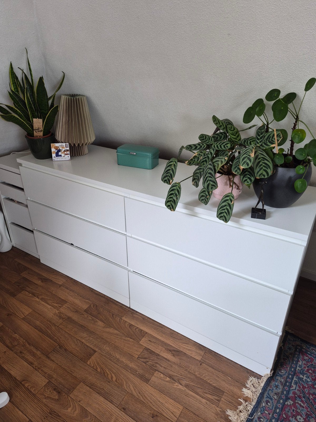 IKEA Ladekast wit, 6 lades, 140x50x75 cm, zo goed als nieuw, Huis en Inrichting, Kasten | Ladekasten, Ophalen, 100 tot 150 cm