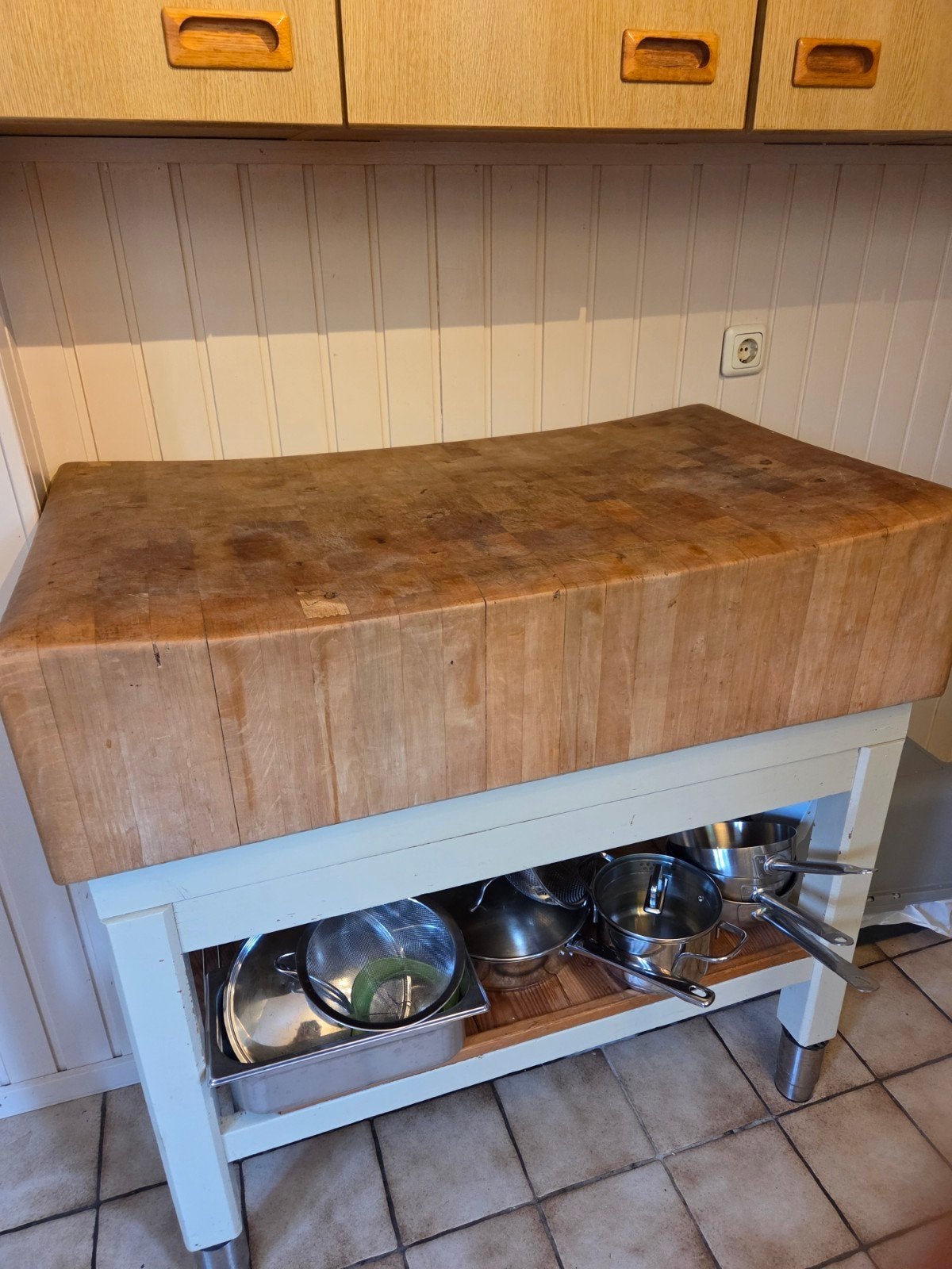 Origineel houten slagershakblok afmetingen 100x60x25, Huis en Inrichting, Ophalen, Gebruikt, Hout