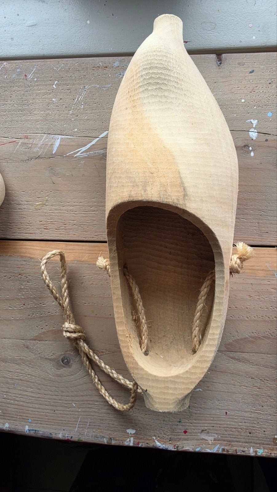 Grote onbewerkte souvenir klomp Zaanse Schans, Hout, Beige, Ophalen of Verzenden, Landelijk