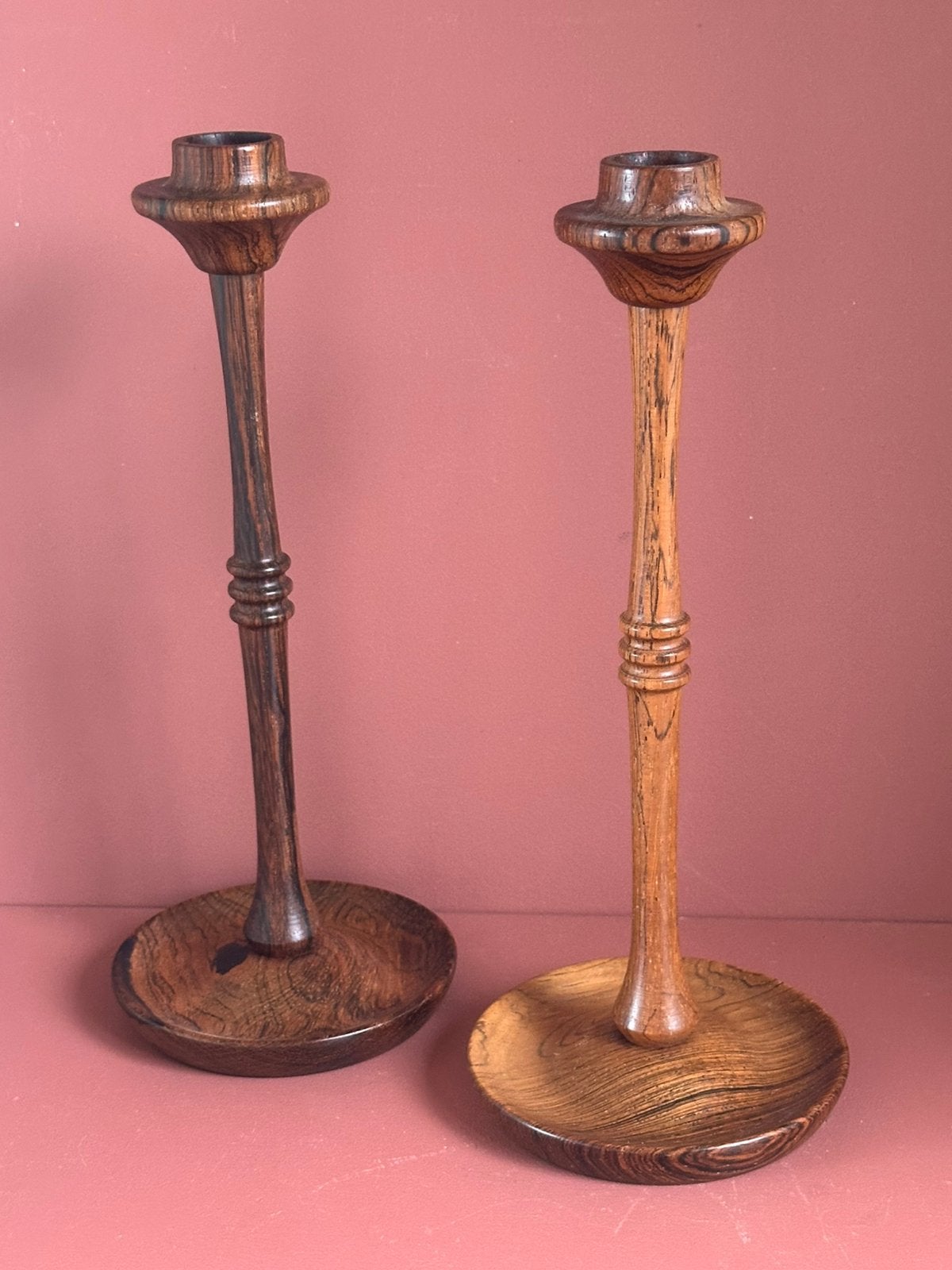 Vintage houten Kandelaars Zweden, Ophalen of Verzenden, Overige materialen