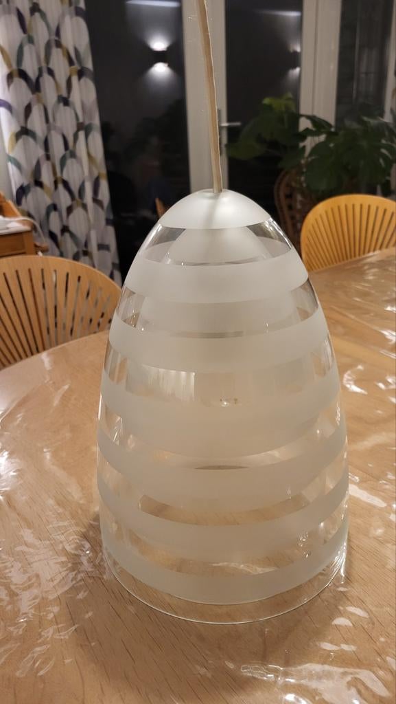 Louis Poulsen glazen hanglamp type 18300, Huis en Inrichting, Lampen | Hanglampen, Ophalen, Deens, Minder dan 50 cm, Glas