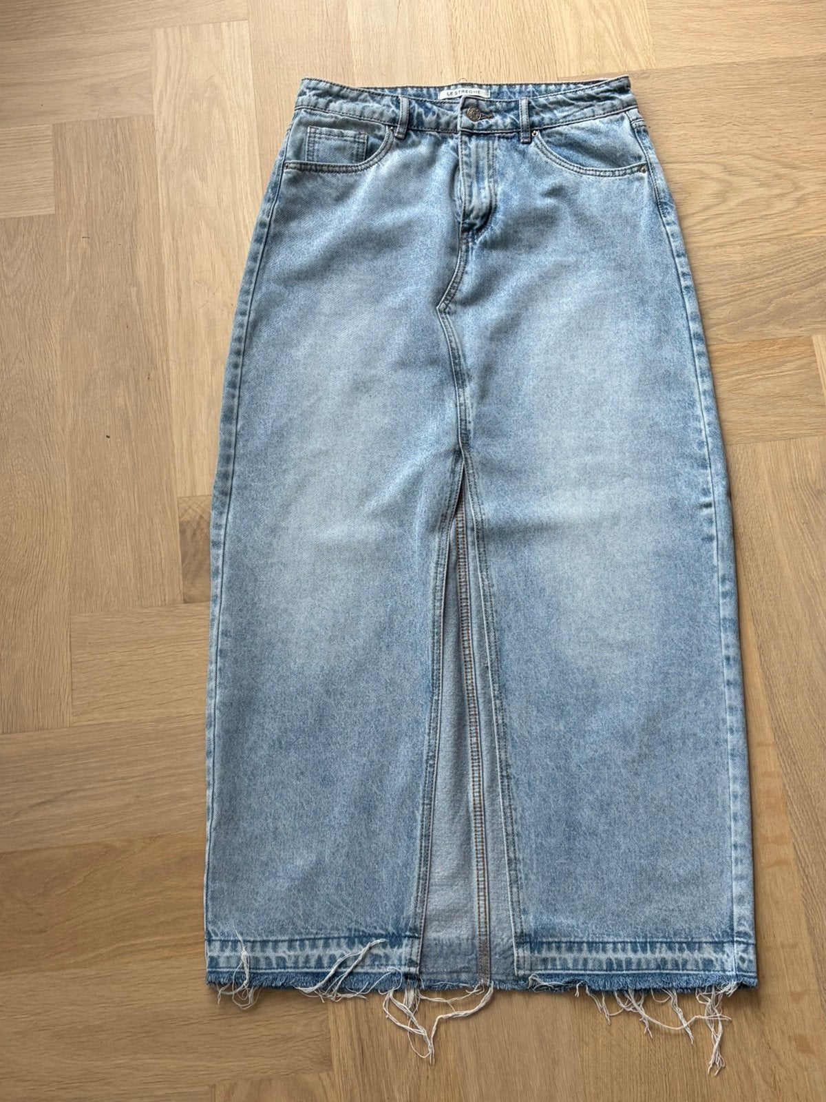 Le Streghe lange denim rok met split – maat L/44, Blauw, Maat 42/44 (L), Ophalen of Verzenden, Zo goed als nieuw