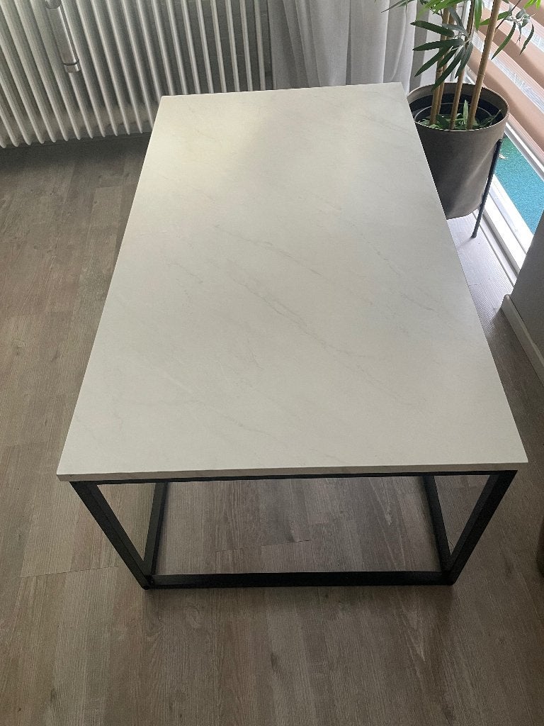 Salontafel marmerlook, Huis en Inrichting, Ophalen, 100 tot 150 cm, 50 tot 100 cm, Zo goed als nieuw