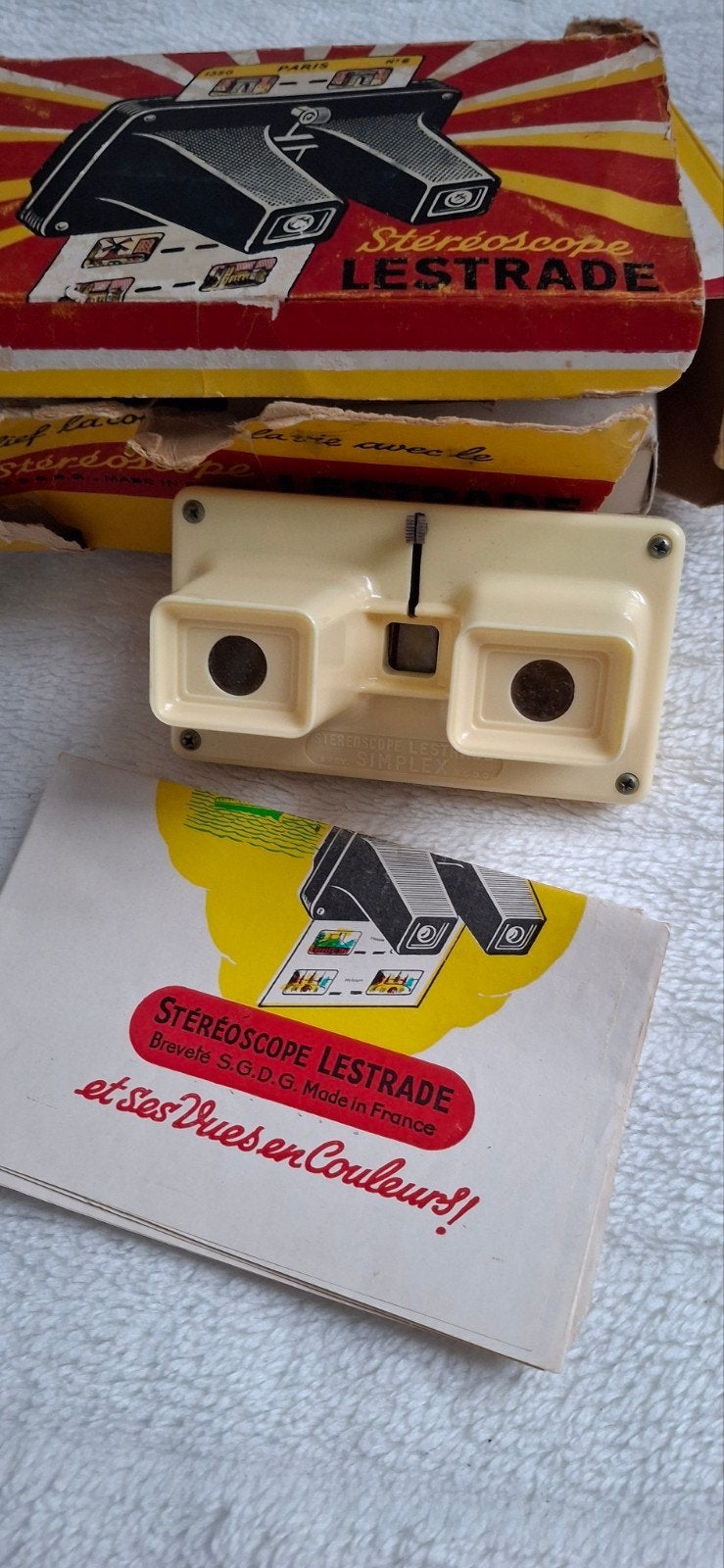 stereoscope lestrade inclusief slides, Antiek en Kunst, Antiek | Speelgoed, Ophalen of Verzenden