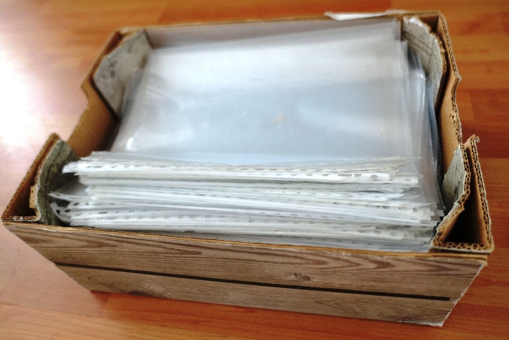 Ca. 100 stuks A4 Insteekhoezen - Showtassen 23-rings, Ophalen of Verzenden, Zo goed als nieuw