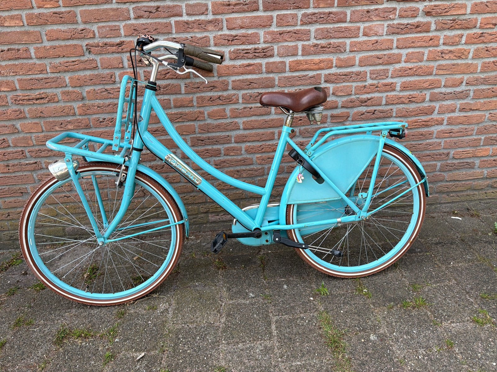 Popal Daily Dutch Basic meisjesfiets - licht blauw, Terugtraprem, Gebruikt, Versnellingen, Ophalen