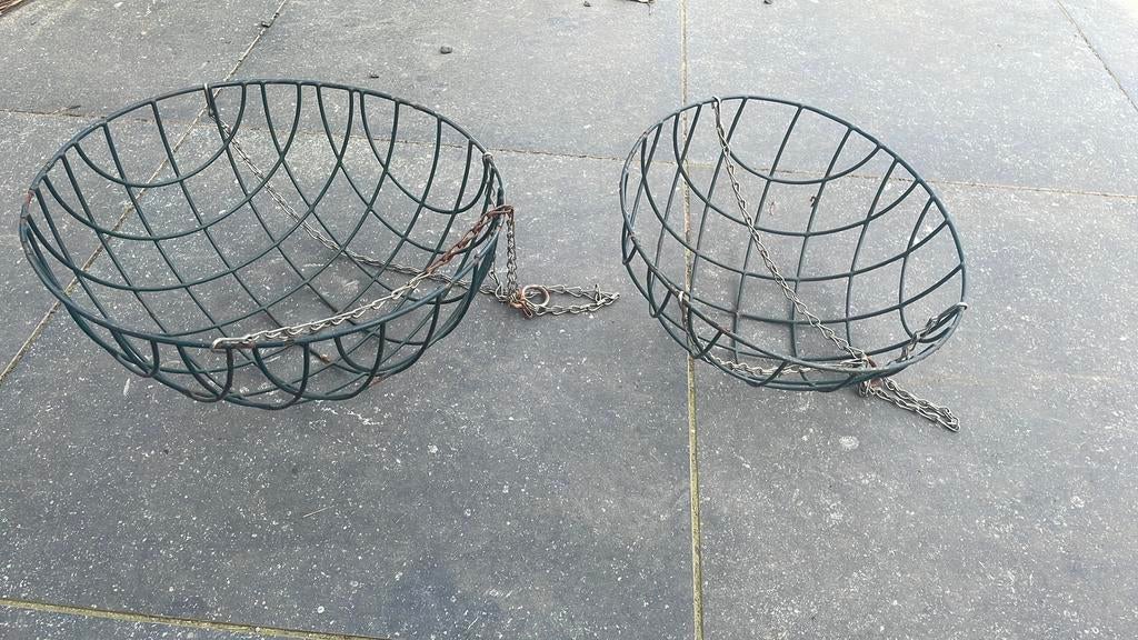 Hanging basket, Gebruikt, Rond, Ophalen of Verzenden, Metaal