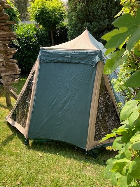 Trial Marabou 2+2 katoenen tent groen/zand, Ophalen, Zo goed als nieuw, Tot en met 4