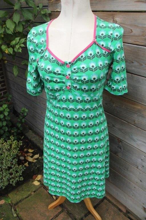 Jurk groen/ blauw Tante Betsy mt M Vaste prijs, Kleding | Dames, Maat 38/40 (M), Tante Betsy, Ophalen of Verzenden, Zo goed als nieuw
