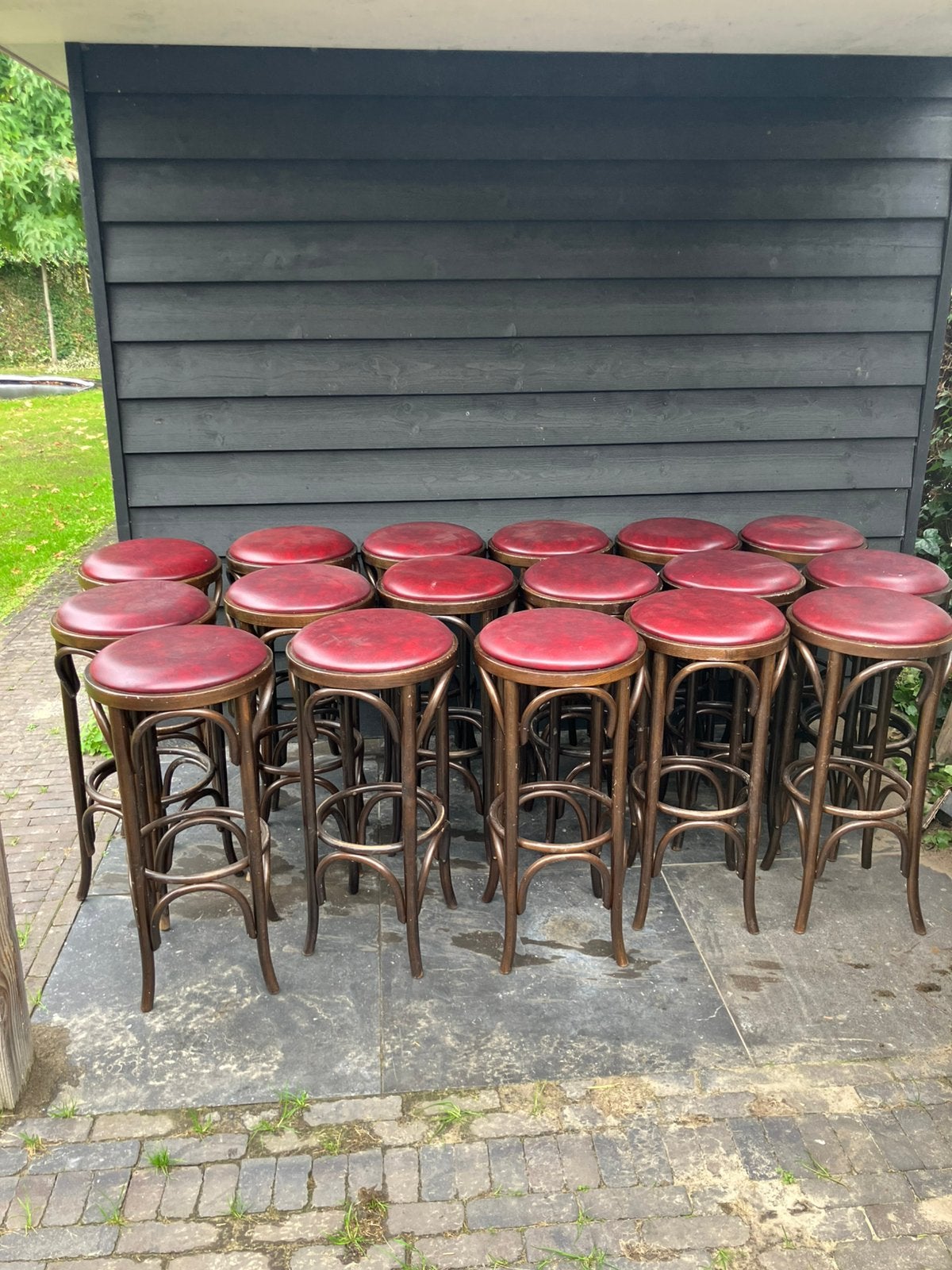 Thonet barkrukken, 5 krukken of meer, Ophalen of Verzenden, Zo goed als nieuw, 60 tot 90 cm