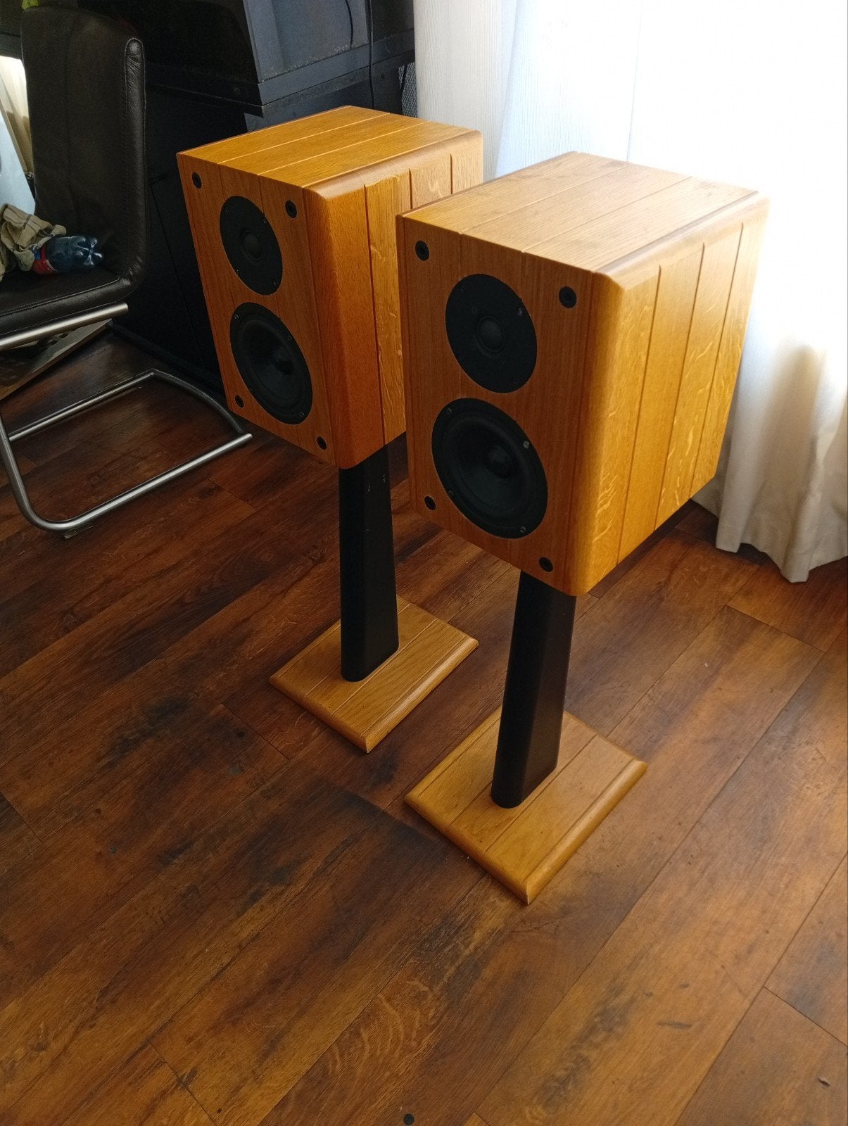 Jk acoustic Optima 2 boekenplank speakers, Ophalen of Verzenden, Minder dan 60 watt, Front, Rear of Stereo speakers, Overige merken