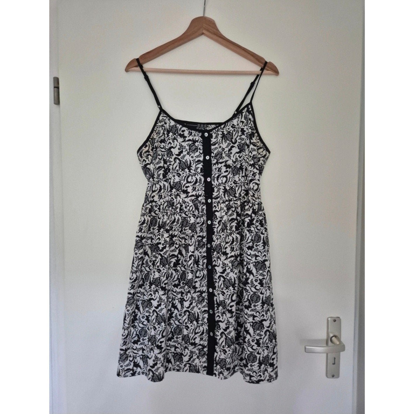 Wit/ zwart jurkje met print va  Atmosphere maat 40, Kleding | Dames, Maat 38/40 (M), Atmosphere, Verzenden, Wit