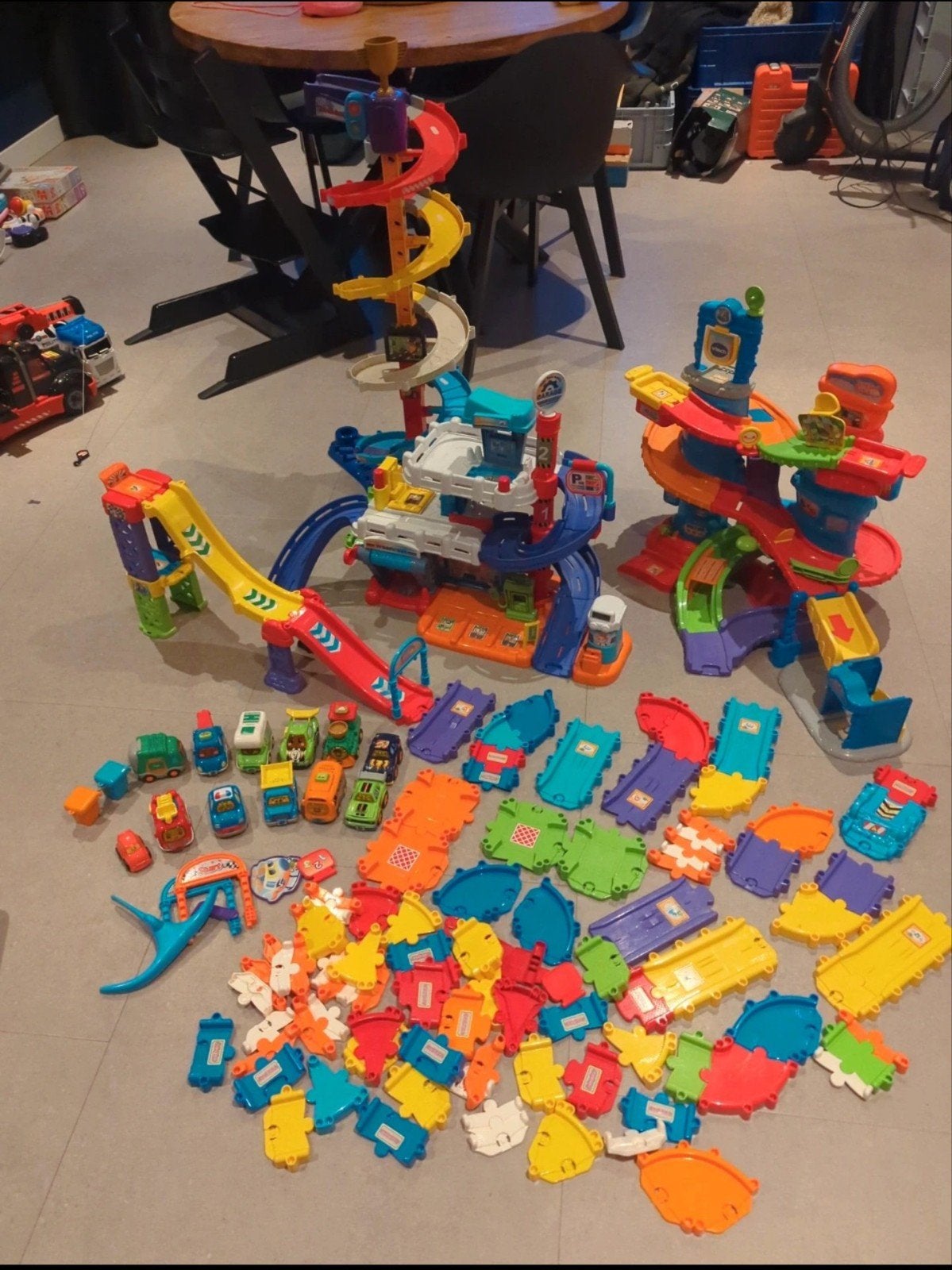 Grote VTech Toet Toet Auto's set: Politietoren,Stuntpark, Ga, Ophalen of Verzenden, Gebruikt