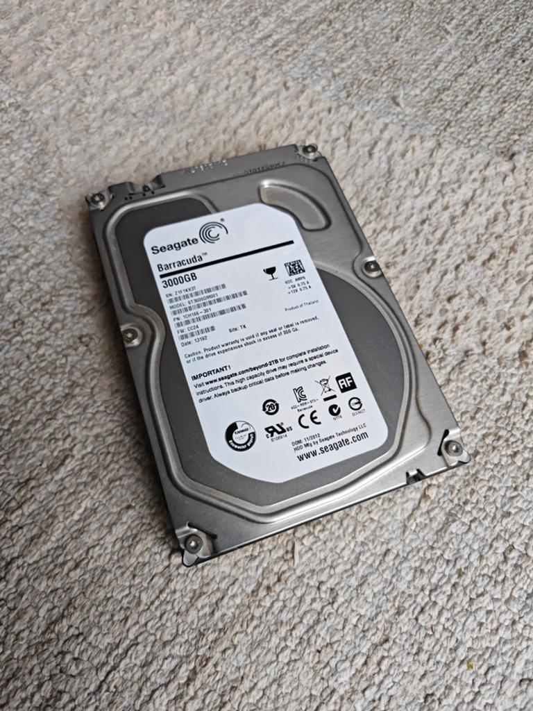 Seagate Barracuda 3TB HDD - Intern, SATA, Computers en Software, Harde schijven, Intern, Gebruikt, Server, Ophalen of Verzenden