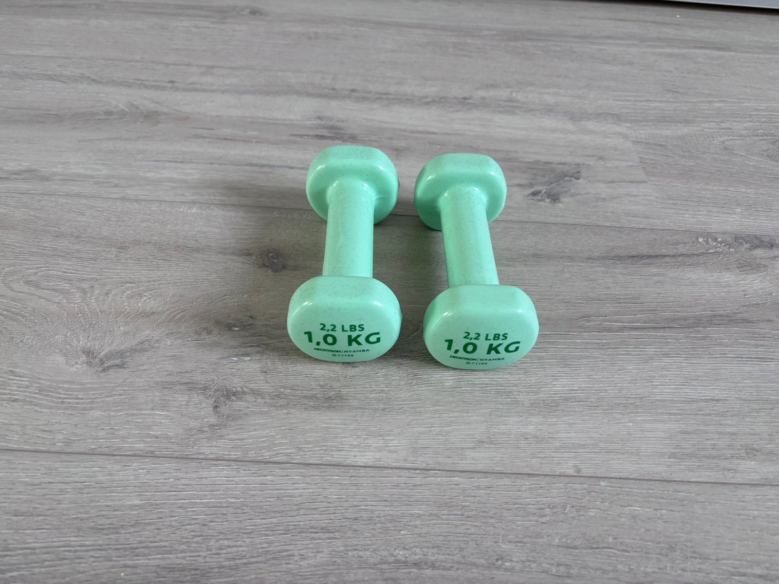 Decathlon Nyamba 2x 1kg dumbell, Ophalen of Verzenden, Zo goed als nieuw