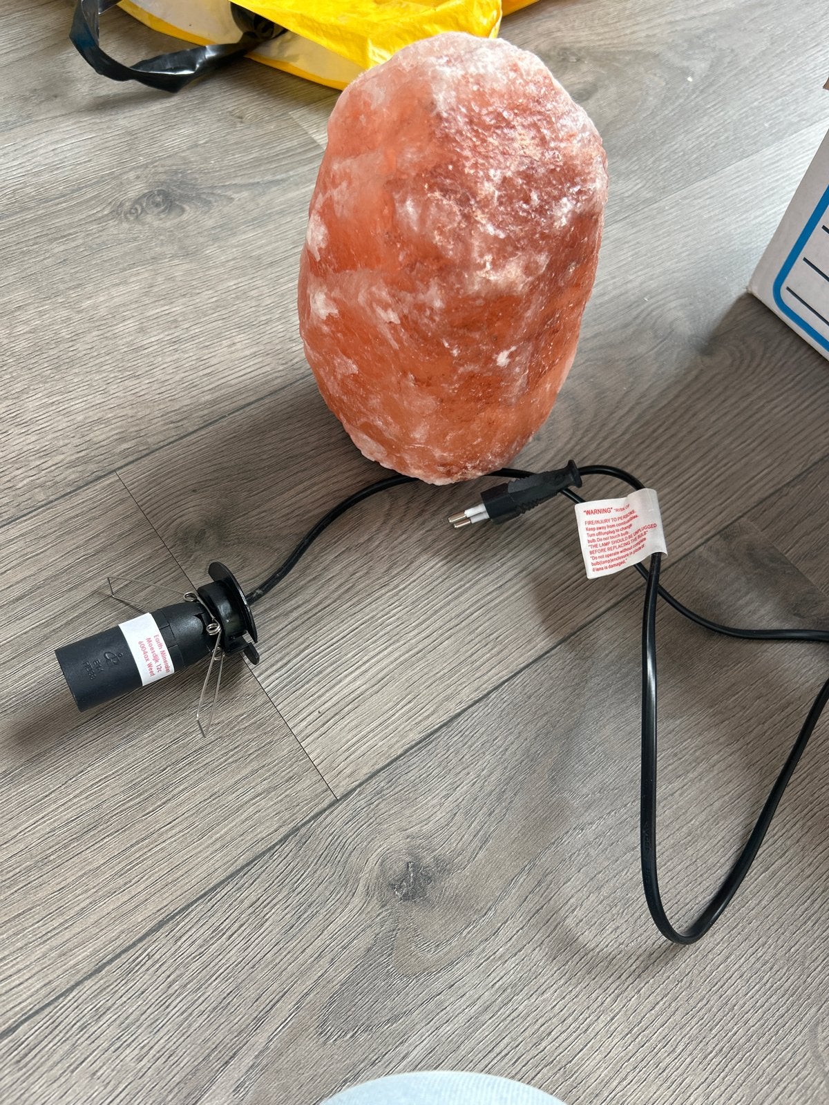 Nieuw! Himalaya Zoutlamp - Natuurlijke Roze Zoutsteen Lamp, Overige merken, E14 (klein), Nieuw, Oranje