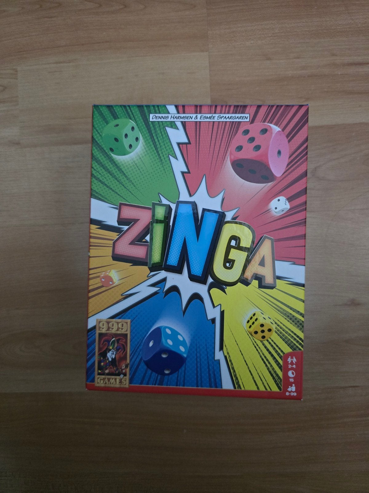 Zinga 999 dobbelspel - Snel en uitdagend dobbelplezier, Drie of vier spelers, Ophalen of Verzenden, Zo goed als nieuw, 999 Games