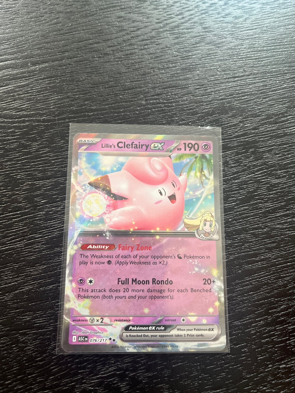 Lillie's Clefairy GX Pokémon Kaart - Zo goed als nieuw, Ophalen, Zo goed als nieuw, Losse kaart