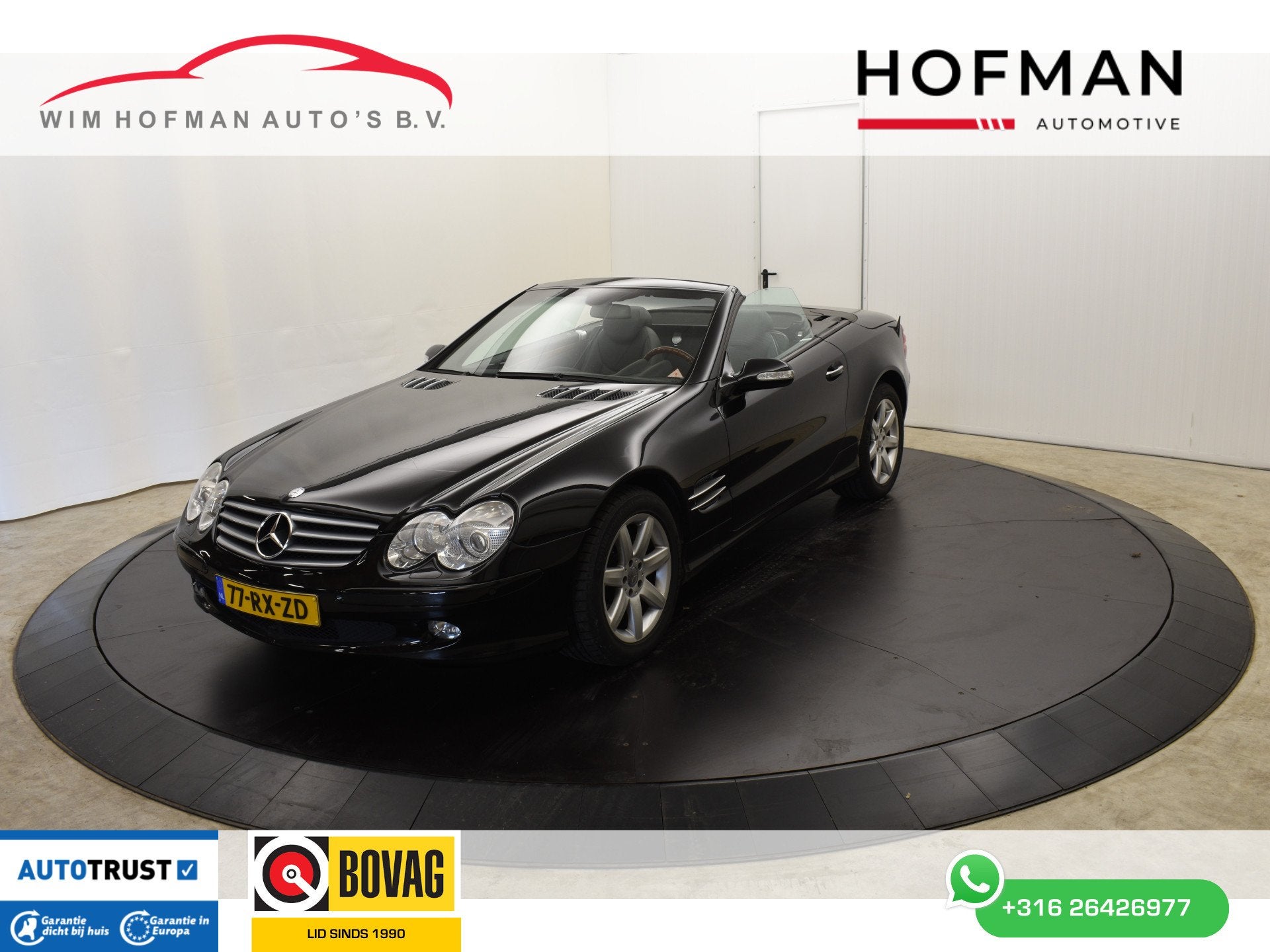 Mercedes-Benz SL-Klasse 500 V8 306PK Youngtimer Navi Clima L, Auto's, Automaat, Achterwielaandrijving, Gebruikt, Automatische klimaatregeling