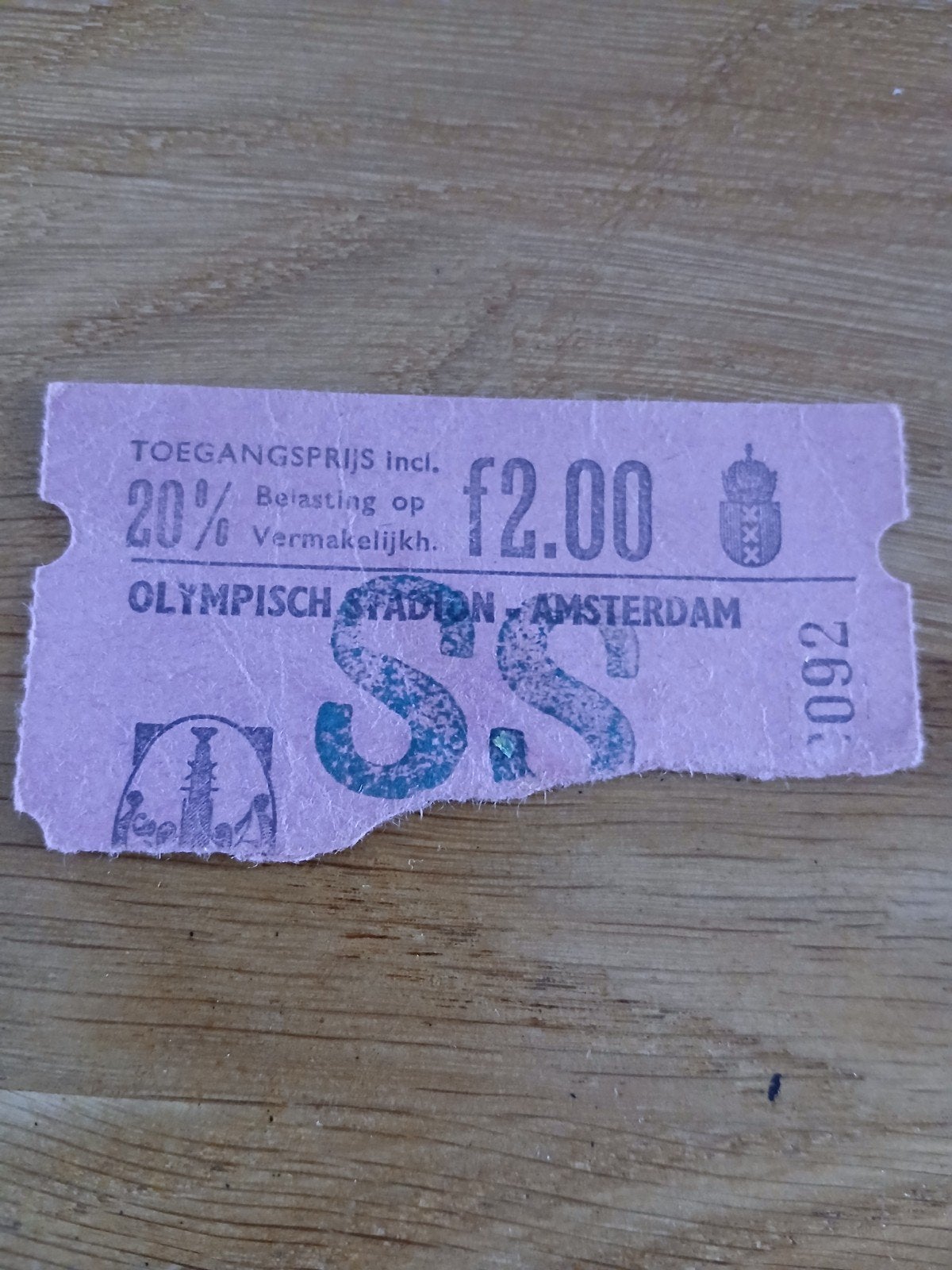 Ticket 65-66 ajax-Feyenoord, Verzenden, Zo goed als nieuw, Ajax, Overige typen