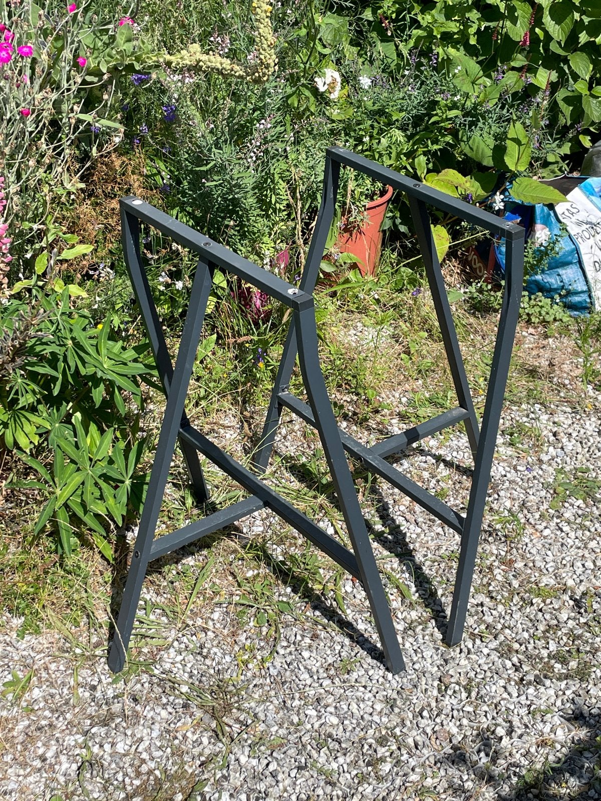 IKEA LERBERG Schragen - Donkergrijs (2 stuks), Ophalen, Gebruikt