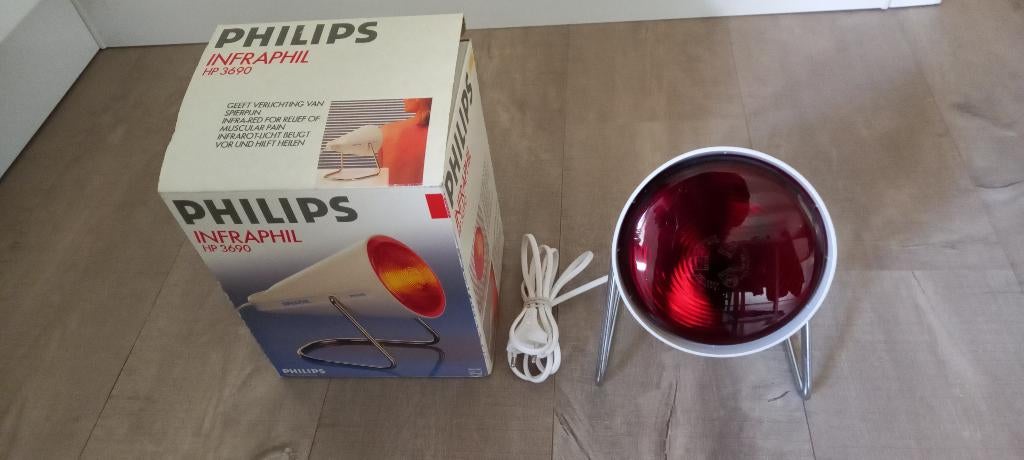 Philips retro infraphil HP 3690  infraroodlamp, jaren 70., Ophalen of Verzenden, Gebruikt